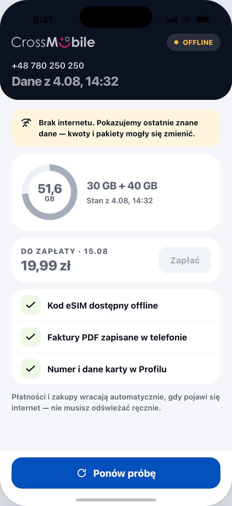 CrossMobile, Offline