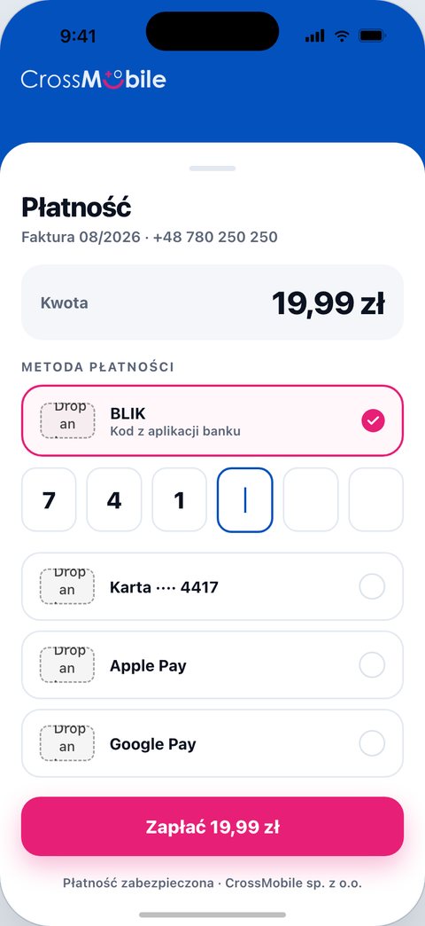 CrossMobile, Płatność