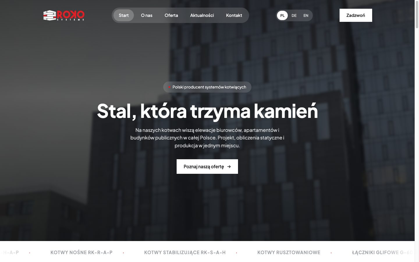 Strona główna — zrzut ekranu