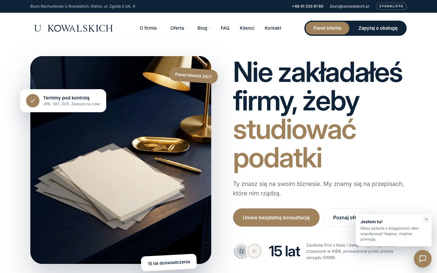 Strona główna — zrzut ekranu